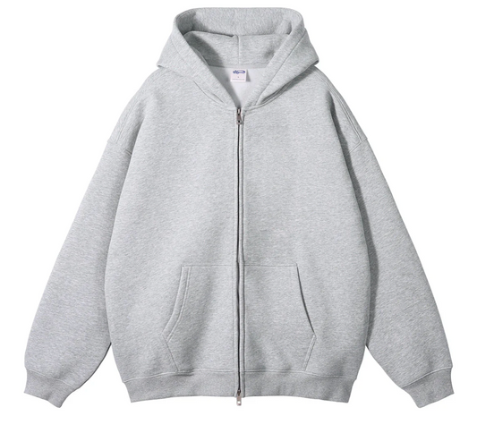 Everyday Light Grey Zip Hoodie