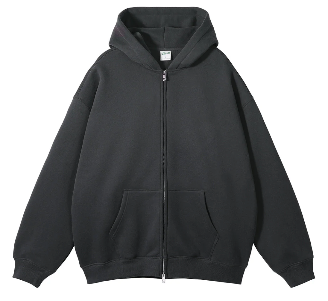 Everyday Dark Grey Zip Hoodie